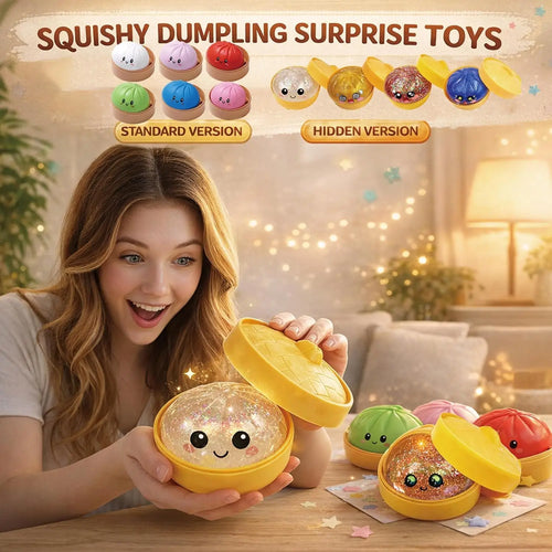 Glitter Dumpling Squishy 2026 New Dumpling Squishy Mystery Box - 10 Colors Random Mystery Gift Box, More Surprises (Random -1PC)