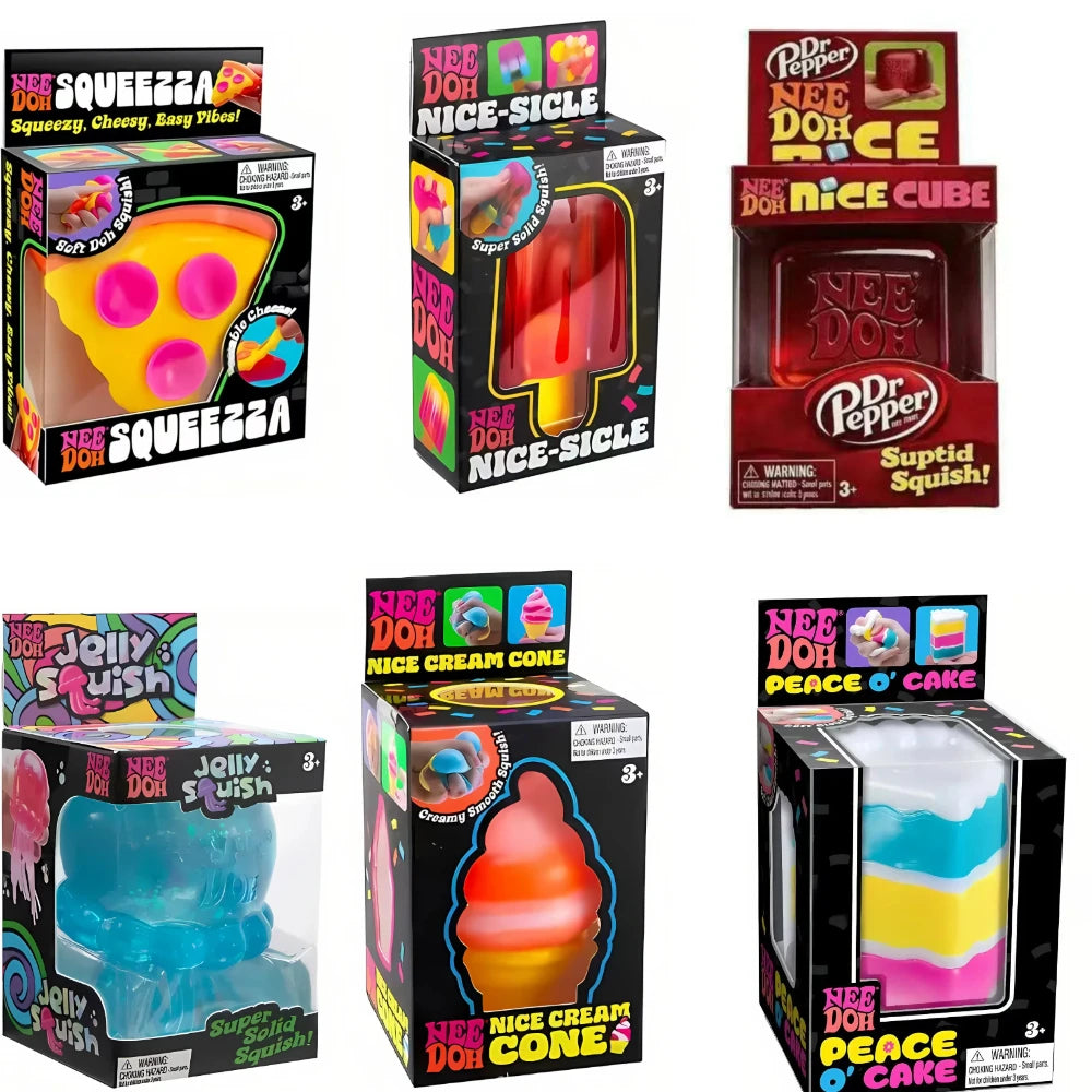 Schylling Needoh Nice Cube Sensory Nice-Sicle Stress Relief Squishy Cube Anti-Anxiety Squeeze Object For Focus ADHD Population